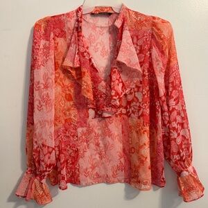 Multicolor Ruffled Zara Blouse